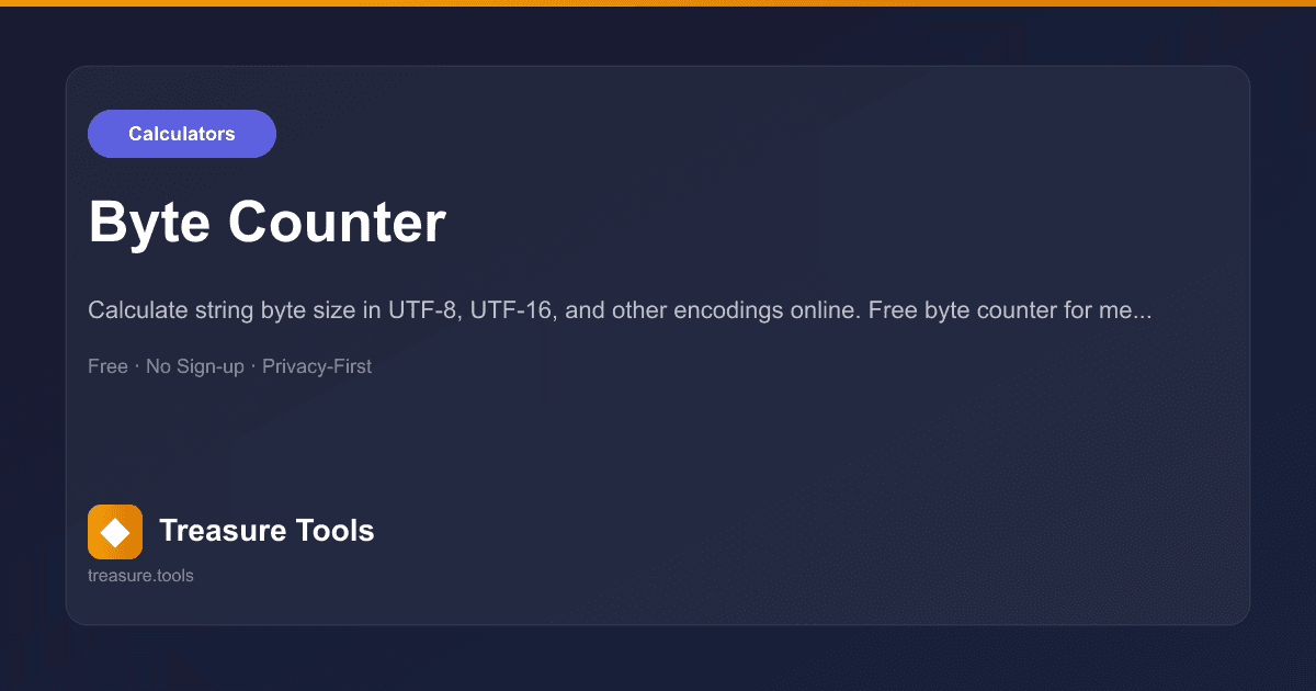 Byte Counter | Treasure Tools