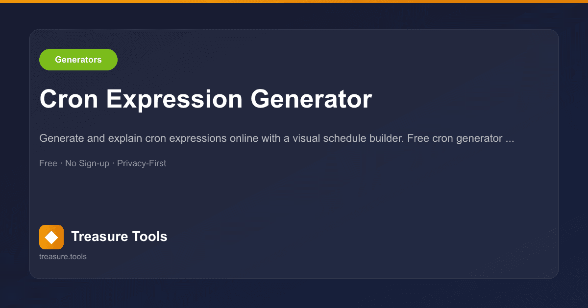 Cron Expression Generator | Treasure Tools