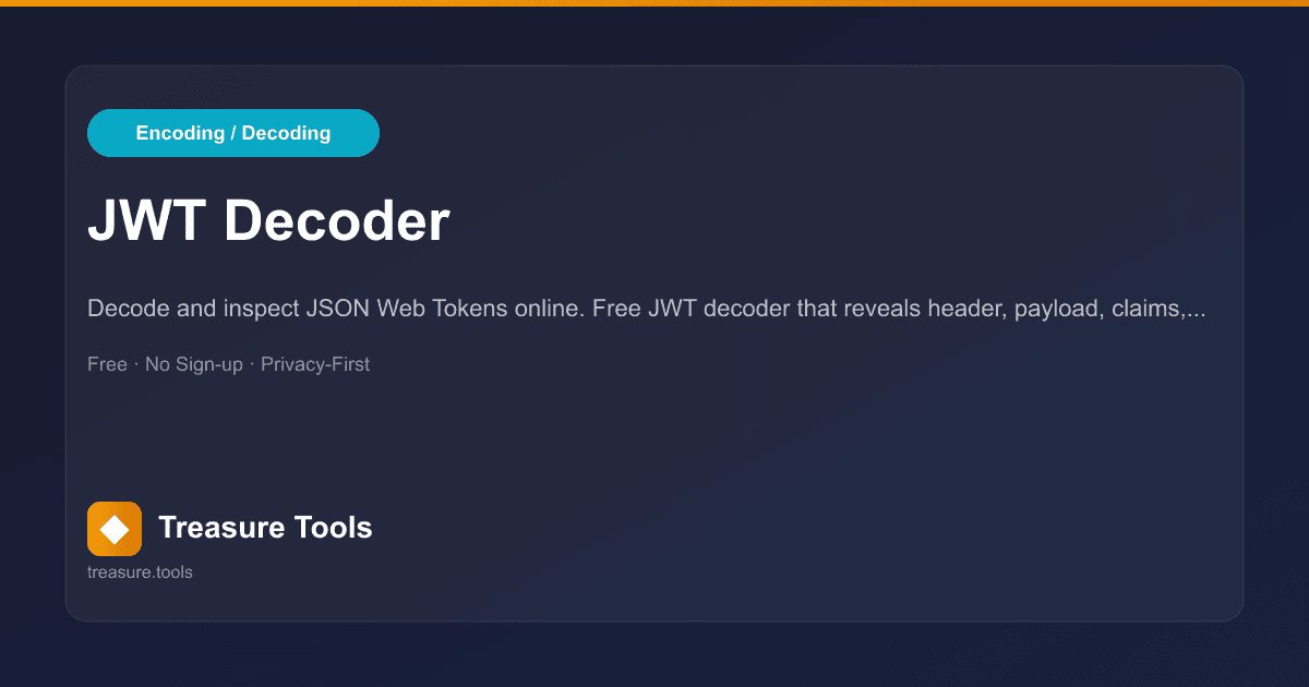 JWT Decoder | Treasure Tools