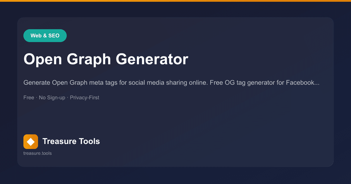 Open Graph Generator | Treasure Tools