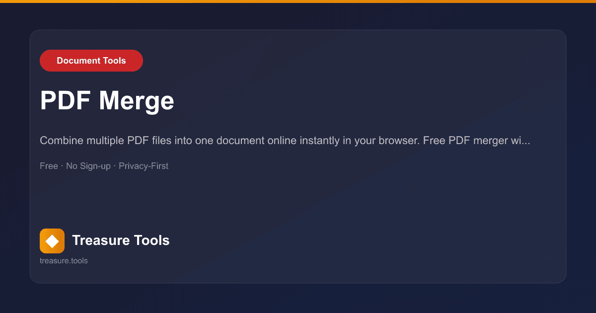 PDF Merge | Treasure Tools