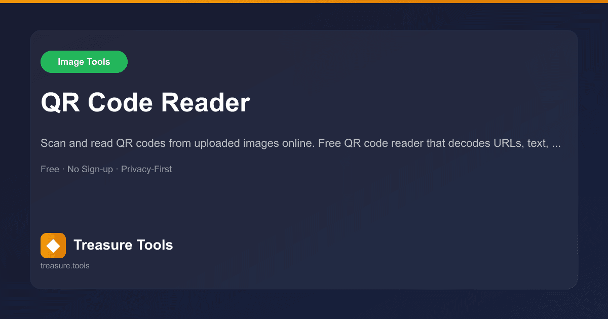 QR Code Reader | Treasure Tools