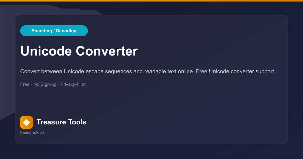 Unicode Converter | Treasure Tools